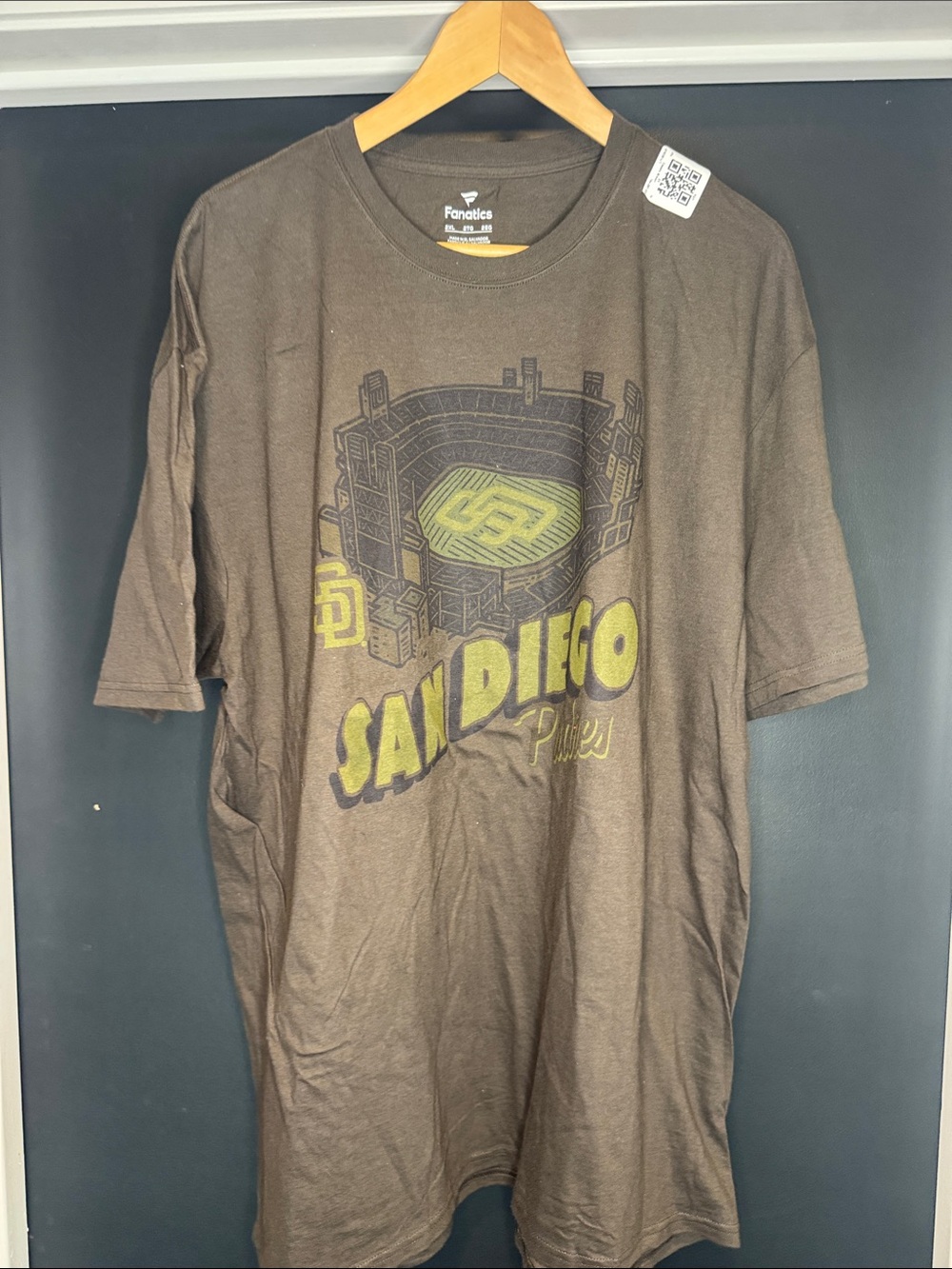 Fanatics San Diego Padres Shirt Fanatics MLB Brown Stadium Graphic Tee 2XL NWOT